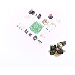 LM386 Super Mini Audio Amplifier DIY Kit Board 35x37mm 3-12V - Unsoldered