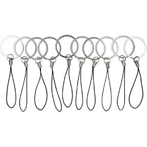 Hand Wrist Strap Lanyard for USB Flash Drive, MP3 Player 3 Inch 10Pcs Black