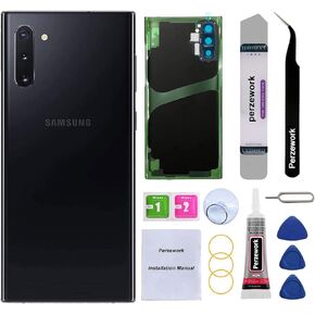 Rear Back Glass Replacement for Samsung Galaxy Note 10 6.3 inches with Reparing Toolkit and Pre-Installed Adhesive (Aura Glow)