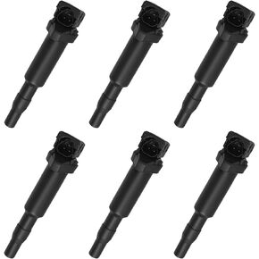 Set of 6 Ignition Coil Pack Fits for BMW 328i 325i 325Ci 335i 335xi 525i 528i 535i 545i 650i X3 X5 2003 2004 2005 2006 2007 2008 2009 2010 2011 2012 Coil Packs Replace# 0221504470 UF592