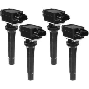 YHTAUTO Set of 4 Ignition Coil Packs Replacement for Mazda 3 6 CX-3 CX-5 CX-9 MX-5 Miata L4 2.0L 2.5L Replace PE0118100A, 96527