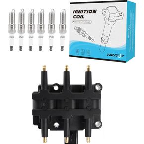 UF305 Ignition Coil Pack LZTR5AGP 3381 Spark Plug 3.3L 3.8L For Chrysler Pacifica Town Country Voyager, for Dodge Caravan Grand Caravan,for Jeep Wrangler, for VW Routan 2000-2011,6pcs