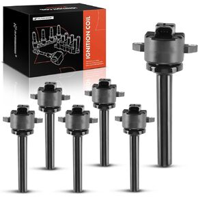 A-Premium Ignition Coil Pack Set of 6 Compatible with Honda Passport 2000-2002 Isuzu Axiom 2002-2004 Rodeo 2000-2004 Trooper 2000-2002 3.2L 3.5L Short Boot for Cyl #6