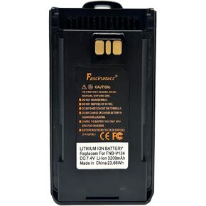 FNB-V134 FNB-V134Li FNB-V133Li Li-ion Battery 3200mAh Replacement for AAJ68X001 VX-261 EVX-261 VX-451 VX-454 EVX-530 EVX-531 EVX-534 EVX-539 EVX-231 Radio with Belt Clip