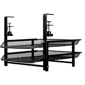 Baskiss Under Desk Clamp-on Organizer Drawers, Under Desk Clamp Storage Basket, Space Saving, No Need to Drill Hole Suitable for Home Office Art Supply Storage Trays