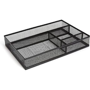 TRU RED™ 4 Compartment Mesh Drawer Organizer, Matte Black (TR57546)