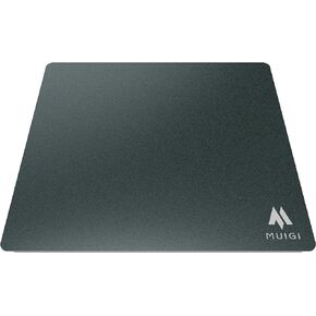 Tempered Glass Gaming Mouse Pad Frosted Texture Professional Large Mouse Mat[Special Glass Etched Surface][Anti-Slip Bottom][Dirt and Scratch-Resistant] 11.8in x 13.8in, Black