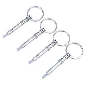 Bimini Top Hardware Quick Release Pin 1/4" Diameter,Bimini Top Pin w/Drop Cam & Spring 316 Stainless Steel,Overall Length 2",Usable Length 1.2",Marine Hardware,Pack of 4