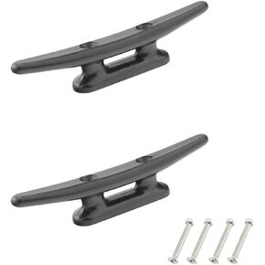 6 inch Nylon Dock Cleat (Black, Pack of 2)