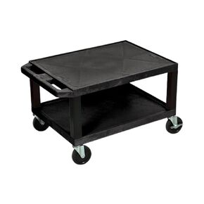 373-WT16 16"H AV Cart - Two Shelves - Black Legs