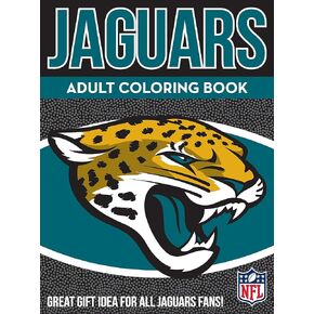 NFL Jacksonville Jaguars Adult Coloring Booknfl Adult Coloring Book, Blue, White, 96 Coloring Pages