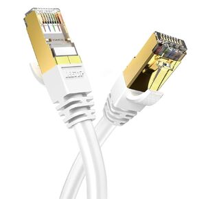 Veetop 1m/3ft CAT8 Ethernet Cable 40Gbps 2000Mhz High Speed Gigabit SFTP LAN Network Internet Cables with RJ45 Gold Plated Connector for Use of Smart Office Smart Home System