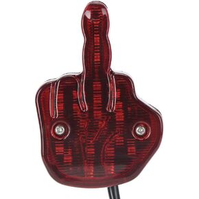 middle finger light for car,Taillight,12V LED Motorcycle Taillight Rear Brake Lamp Unique Middle Finger Styling Fits for YMH