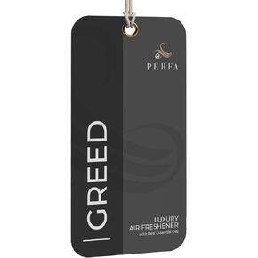 Greed Disposable Card Freshener for Men | Car Scents Air Freshener with Greed Fragrance | Strong Car Perfume Air Freshener with Odour Eliminating Technology | Greed by Perfa