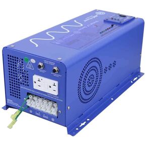 AIMS Power 2000 Watt Pure Sine Inverter Charger 120 Vac Single Phase 48 VDC, 6000W Surge for 20 Seconds -3X Surge Capability, Battery Priority Selector