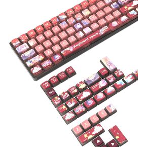 120Key PBT Pudding Keycap Set ASA Profile with Transluscent PC Layer-Purple in Saudi Arabia