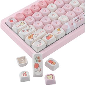 JOMKIZ 139 Keys PBT Keycaps، MOA Profile Keycaps Dye Sublimation مجموعة أغطية مفاتيح تخطيط ANSI مخصصة متوافقة مع لوحات المفاتيح الميكانيكية Cherry MX Switches
