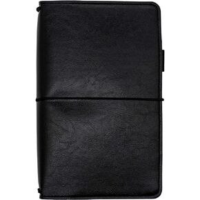 Pukka Pad, Carpe Diem Traveler’s Notebook – Features 4 Interior Pockets, Elastic to Hold Inserts, and Elasticized Closure – 8.5 x 5.5in – Black