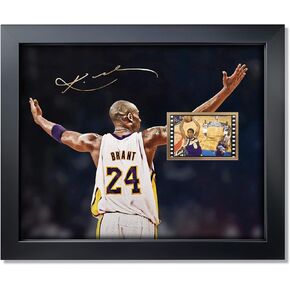 Signed Kobe Bryant Film Photo Collage,Kobe Memorabilia Framed Poster Gifts for Basketball Fans on Birthday/Christmas/Father's Day 10x8 Inches
