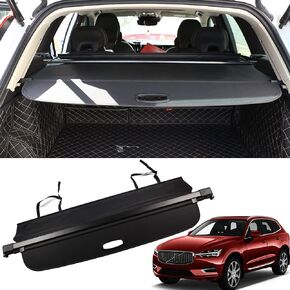 Marretoo for فولفو XC60 غطاء البضائع 2010 2011 2012 2013 2014 2015 2016 2017 لملحقات فولفو XC60 غطاء صندوق السيارة الأسود القابل للسحب غطاء درع الأمان