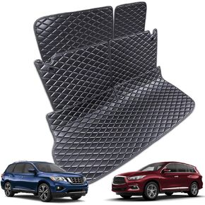 for 2013-2020 Infiniti QX60 JX35 / Nissan Pathfinder Trunk Mat & 2ND+3RD Row Rear Backrest Cargo Liners (The 3RD Row Seat Have The Power Return Function)
