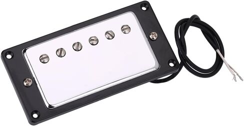 Guitar Humbucker Pickups Set, Guitar Parts Replacement Set, Bridge Neck Chrome Humbucker Pickup Set with Mounting Screws for LP Guitars in Kuwait