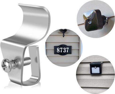 Antimbee Vinyl Siding Clips,10 Pack Vinyl Siding Hanger,Upgrade No-Hole Outdoor Camera Mount for Blink, Arlo, Ring, No-Damage, No Drilling, Weatherproof-304 Stainless Steel Home Siding Hooks in Saudi Arabia