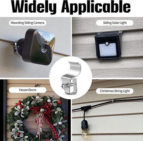Antimbee Vinyl Siding Clips,10 Pack Vinyl Siding Hanger,Upgrade No-Hole Outdoor Camera Mount for Blink, Arlo, Ring, No-Damage, No Drilling, Weatherproof-304 Stainless Steel Home Siding Hooks in Saudi Arabia