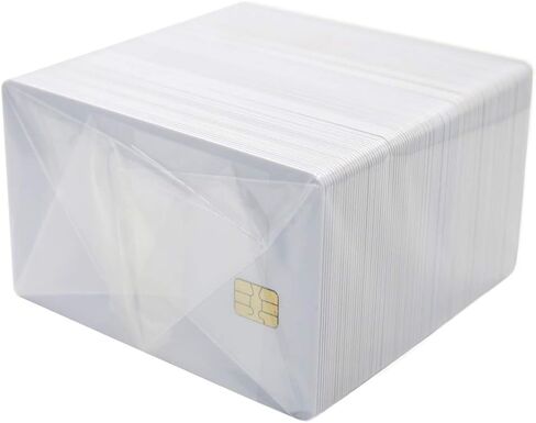 100 حزمة من بطاقة ISO PVC مع شريحة SLE4442 بطاقة ذكية ذكية فارغة للاتصال ببطاقة IC بطاقة مفتاح بيضاء آمنة للتحكم في الوصول بدون طباعة in Kuwait
