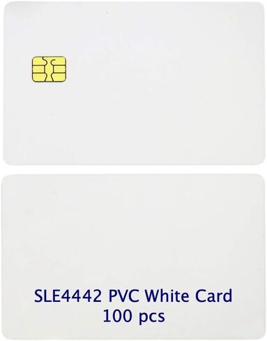 100 حزمة من بطاقة ISO PVC مع شريحة SLE4442 بطاقة ذكية ذكية فارغة للاتصال ببطاقة IC بطاقة مفتاح بيضاء آمنة للتحكم في الوصول بدون طباعة in Kuwait