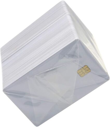 100 حزمة من بطاقة ISO PVC مع شريحة SLE4442 بطاقة ذكية ذكية فارغة للاتصال ببطاقة IC بطاقة مفتاح بيضاء آمنة للتحكم في الوصول بدون طباعة in Kuwait