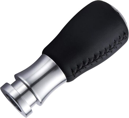 Arenbel 5 Speed Gear Shifter Stick Handle Black Stitched Leather MT Shift Lever Knob Replacement Fit Most Manual Cars in Saudi Arabia