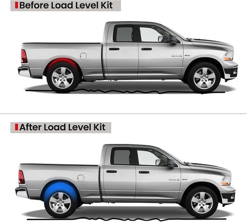 مجموعة تعليق أكياس الهواء الزنبركية VIGOR متوافقة مع 2003-2013 دودج رام 2500 و3500 2WD و4WD بيك اب مجموعة نوابض مساعدة الهواء الخلفية، تصل إلى 5000 رطل من سعة تسوية الحمل in Saudi Arabia