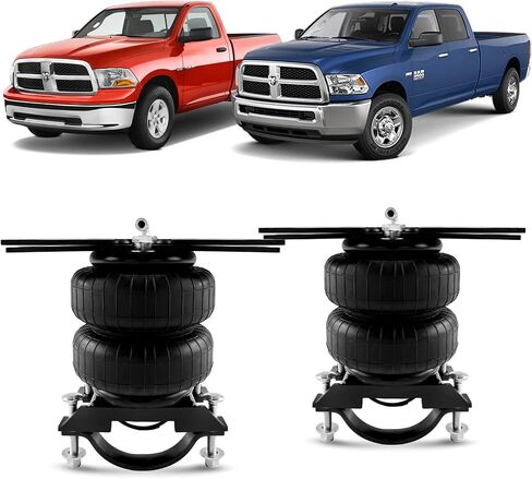 مجموعة تعليق أكياس الهواء الزنبركية VIGOR متوافقة مع 2003-2013 دودج رام 2500 و3500 2WD و4WD بيك اب مجموعة نوابض مساعدة الهواء الخلفية، تصل إلى 5000 رطل من سعة تسوية الحمل in Saudi Arabia