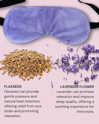 Lavender Eye Mask - Handcrafted in The USA with Lavender Flower and Flaxseed for Ultimate Relaxation in Saudi Arabia