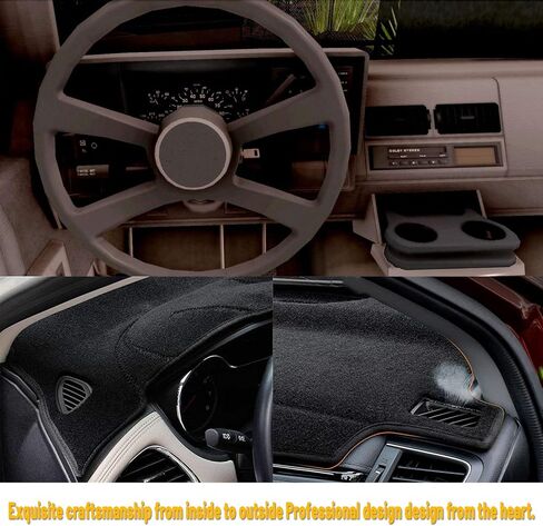 Dashboard Dash Board Cover Mat Pad Carpet Non-Slip Custom Compatible with Chevy Chevrolet/GMC Sierra C1500 C2500 C3500 K1500 K2500 K3500 Pickup Truck Yukon/Chevy Blazer Suburban (Black Trim) in Saudi Arabia