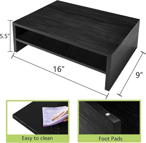Monitor Stand Riser, 2-Tier Wood Office Desk Storage Organizer for Laptop, Computer in Kuwait