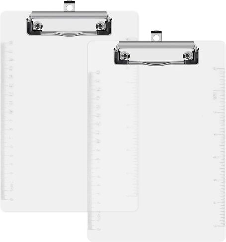 2 حزمة من البلاستيك الشفاف للحافظة البلاستيكية الصغيرة للمذكرات مقاس 6 × 9 بوصة من الأكريليك مع مشبك منخفض وحلقة تعليق للفصول الدراسية المحمولة للأطفال وحجم الكلية in Kuwait