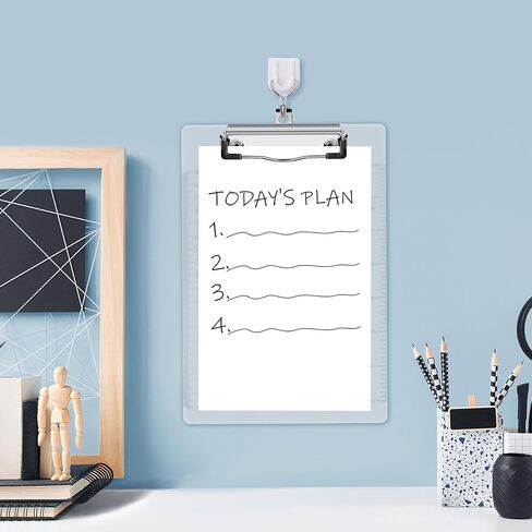 2 حزمة من البلاستيك الشفاف للحافظة البلاستيكية الصغيرة للمذكرات مقاس 6 × 9 بوصة من الأكريليك مع مشبك منخفض وحلقة تعليق للفصول الدراسية المحمولة للأطفال وحجم الكلية in Kuwait