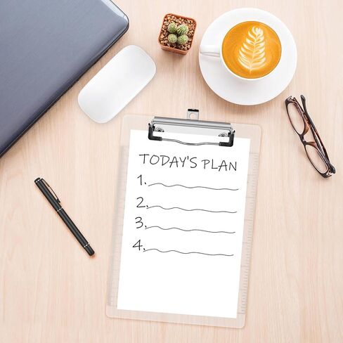 2 حزمة من البلاستيك الشفاف للحافظة البلاستيكية الصغيرة للمذكرات مقاس 6 × 9 بوصة من الأكريليك مع مشبك منخفض وحلقة تعليق للفصول الدراسية المحمولة للأطفال وحجم الكلية in Kuwait