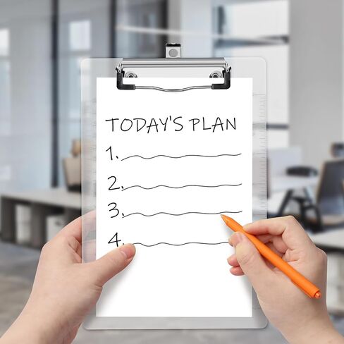 2 حزمة من البلاستيك الشفاف للحافظة البلاستيكية الصغيرة للمذكرات مقاس 6 × 9 بوصة من الأكريليك مع مشبك منخفض وحلقة تعليق للفصول الدراسية المحمولة للأطفال وحجم الكلية in Kuwait