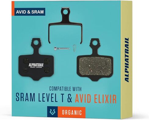 وسادات فرامل قرص MTB - متوافقة مع فرامل Avid، SRAM Elixir Level Rival AXS I الراتنج I 1 زوج I وسادات فرامل الأداء I لMTB والدراجات الإلكترونية I متوافقة بنسبة 100% مع SRAM Level T، Avid Elixir in Kuwait