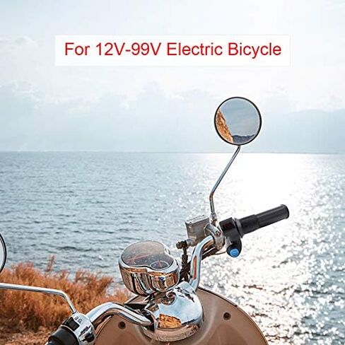 12V 84V Electric Bike Throttle Grip Handlebar Battery Voltage Half Twist Throttle with LED Display and Power Key Locker for Motorbike Motorcycle and E Bike in Saudi Arabia