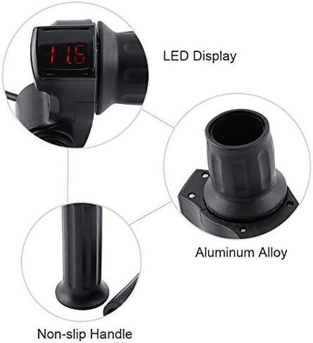 12V 84V Electric Bike Throttle Grip Handlebar Battery Voltage Half Twist Throttle with LED Display and Power Key Locker for Motorbike Motorcycle and E Bike in Saudi Arabia