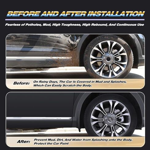 Mud Flaps Fit for 2014-2019 G-MC Sierra 1500/ Limited/ 2500 HD/ 3500 HD (Only Fit Single Rear Wheel), Dedicated Mudguard for Four Seasons Universal Protection, Front and Rear in Saudi Arabia