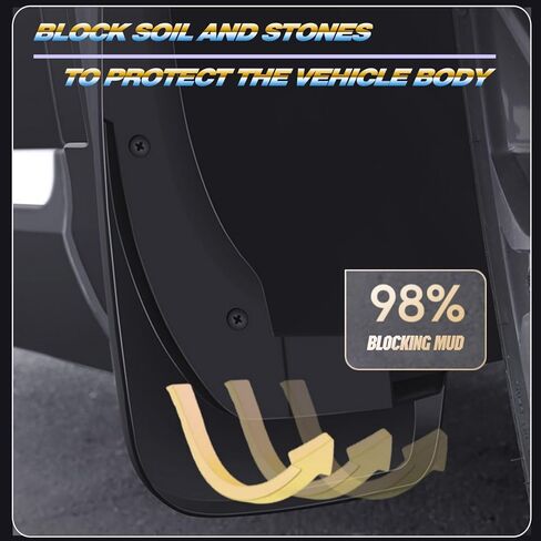 Mud Flaps Fit for 2014-2019 G-MC Sierra 1500/ Limited/ 2500 HD/ 3500 HD (Only Fit Single Rear Wheel), Dedicated Mudguard for Four Seasons Universal Protection, Front and Rear in Saudi Arabia