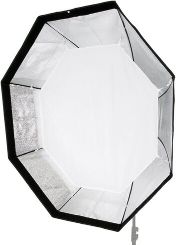 Fotodiox Pro 48 بوصة (120 سم) صندوق ناعم مثمن مع حلقة سرعة ضوئية للتصوير الفوتوغرافي ونورمان ML ومتوافق - صندوق ناعم قياسي مع جزء داخلي عاكس فضي مع لوحات توزيع مزدوجة in Saudi Arabia
