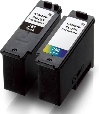 Canon® PG-285 أسود/CL-286 خراطيش حبر ثلاثية الألوان ذات إنتاجية قياسية، عبوة من قطعتين، 6197C004 in Saudi Arabia