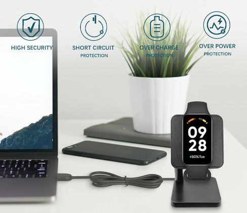 Charger Dock Compatible with Xiaomi mi Band 8 pro & Redmi Band 2 Smartwatch,Nightstand Charging Stand with 3.3 Feet USB Charger Cable fit for Xiaomi 8 pro Watch in Kuwait