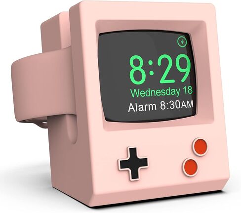 Charger Stand Compatible with Apple Watch Series Ultra/8/SE2/7/6/SE/5/4/3/2/1 (49mm, 45mm, 44mm, 42mm, 41mm, 40mm, 38mm), Durable Silicone, Compatible with Nightstand Mode (Classic White) in Saudi Arabia